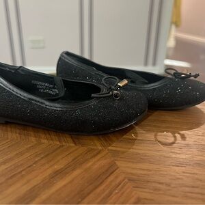 Black Glitter Ballet Flats